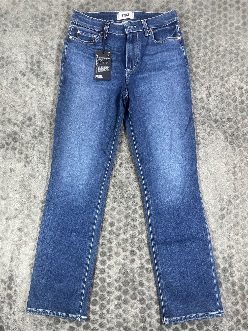 PAIGE Cindy High Rise Ankle Straight Denim Jeans New With Tags